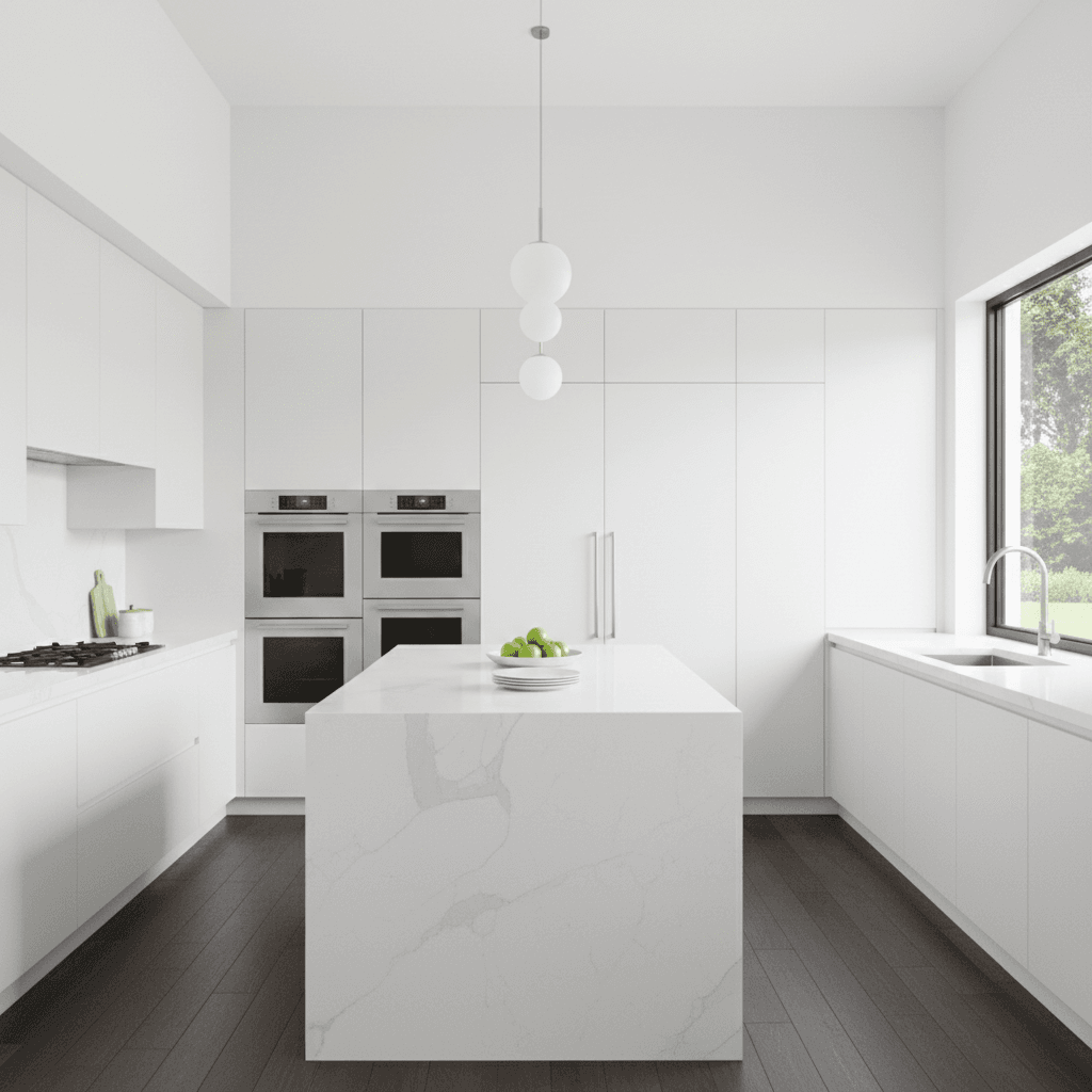 Modern luxury kitchen with clean lines and contemporary finishes